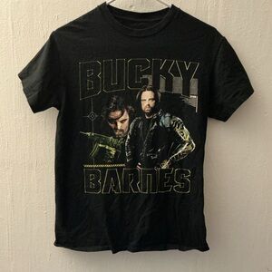 Black Graphic Marvel Thunderbolts Bucky Barnes Short Sleeve Tee